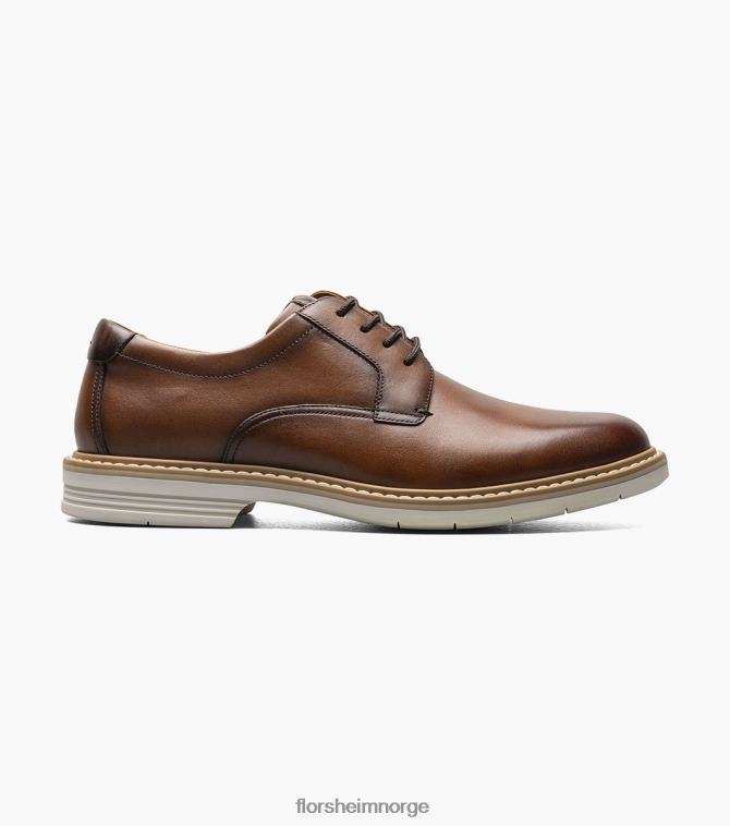 nei Florsheim menn fottøy norwalk plain toe oxford cognac multi 08PX6281