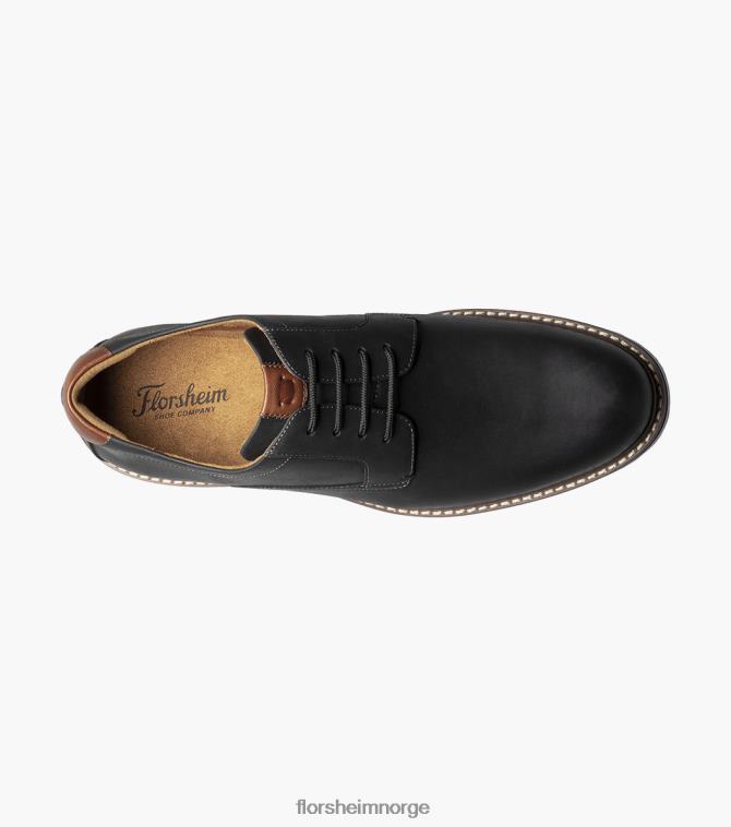 nei Florsheim menn fottøy norwalk plain toe oxford svart ch 08PX6285