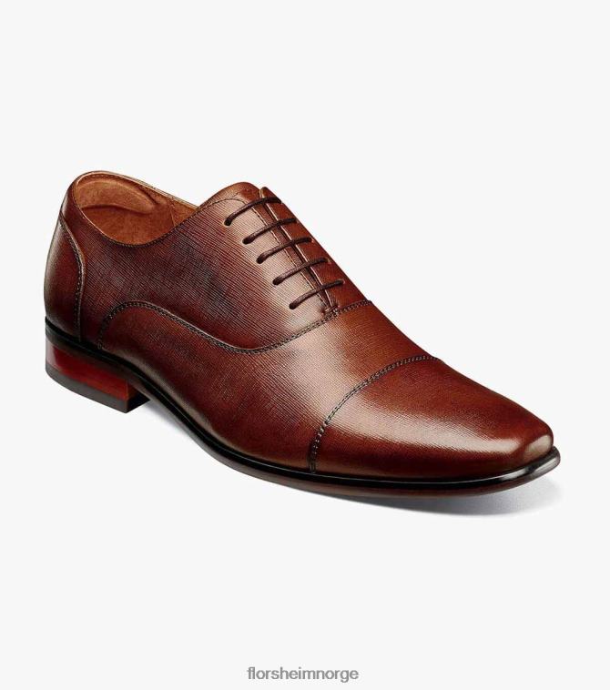 nei Florsheim menn fottøy postino 1 cap toe balmoral oxford konjakk 08PX62117
