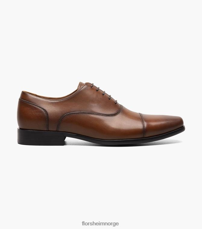 nei Florsheim menn fottøy postino 1 cap toe balmoral oxford konjakk glatt 08PX62115
