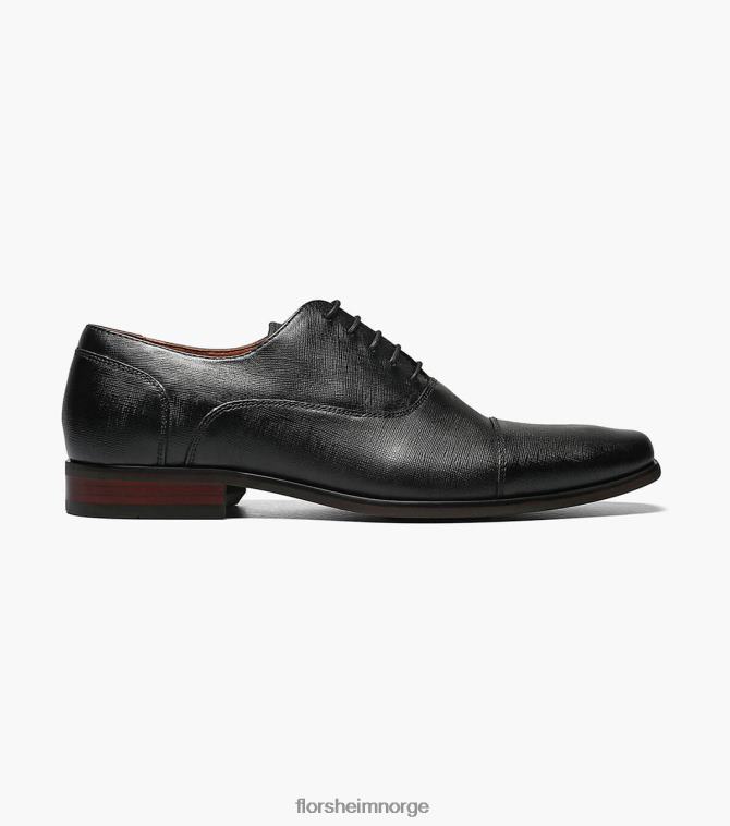 nei Florsheim menn fottøy postino 1 cap toe balmoral oxford svart 08PX62116