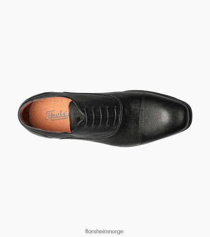 nei Florsheim menn fottøy postino 1 cap toe balmoral oxford svart 08PX62116
