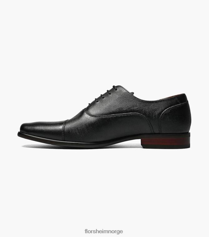 nei Florsheim menn fottøy postino 1 cap toe balmoral oxford svart 08PX62116