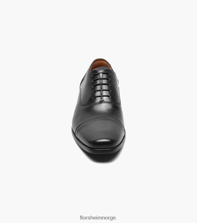 nei Florsheim menn fottøy postino 1 cap toe balmoral oxford svart glatt 08PX62114
