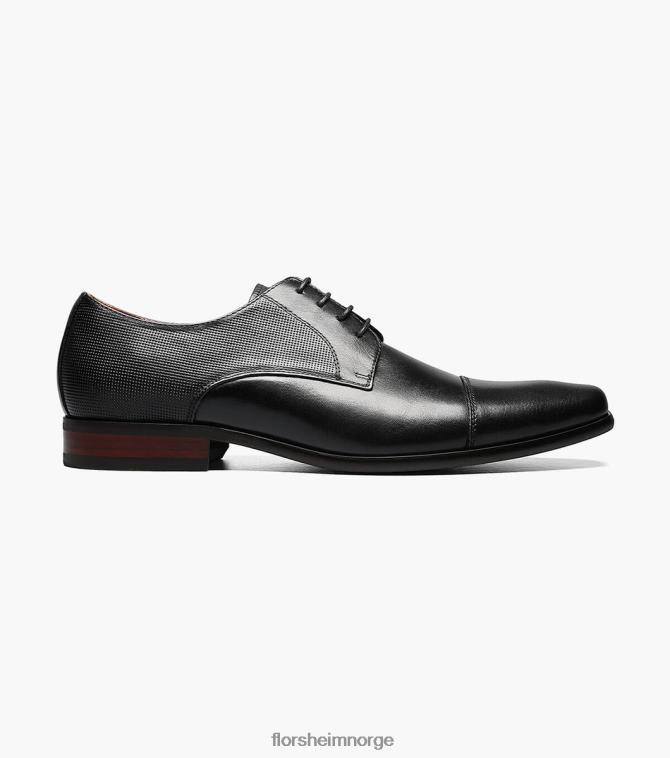 nei Florsheim menn fottøy postino 1 cap toe oxford svart 08PX62120