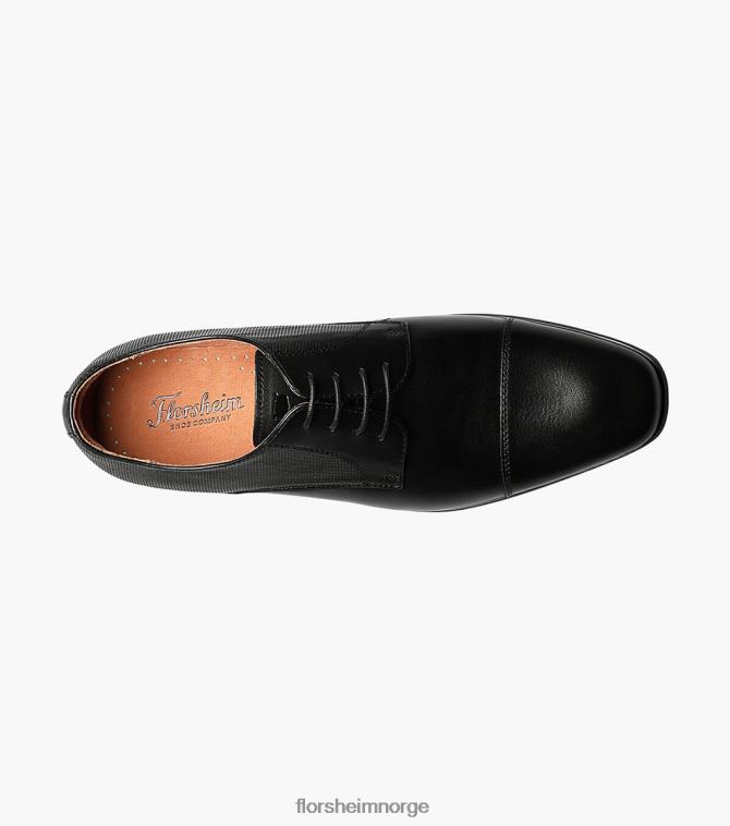 nei Florsheim menn fottøy postino 1 cap toe oxford svart 08PX62120