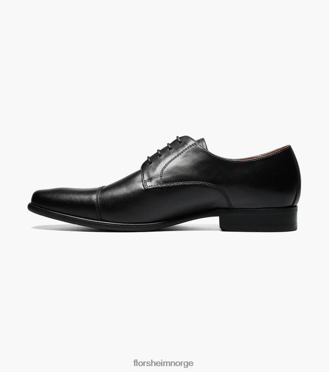 nei Florsheim menn fottøy postino 1 cap toe oxford svart glatt 08PX62121