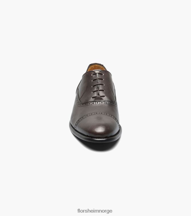 nei Florsheim menn fottøy ravel cap toe oxford mørkebrun 08PX6263