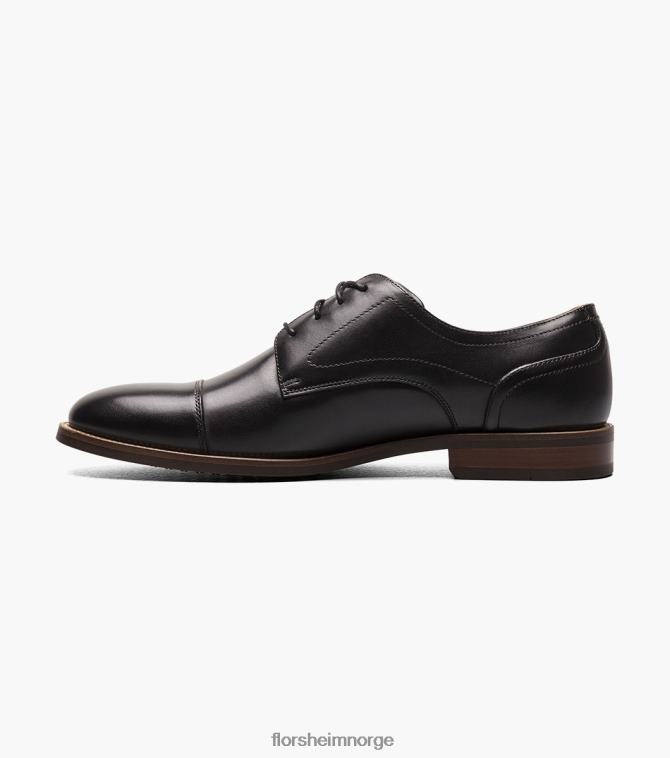 nei Florsheim menn fottøy rucci cap toe oxford svart 08PX6254