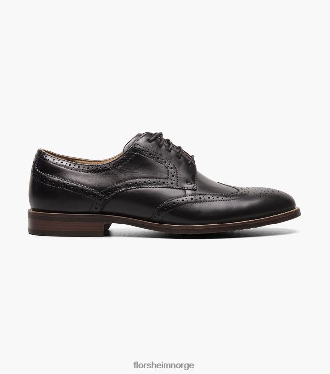 nei Florsheim menn fottøy rucci vingetip oxford svart 08PX6252
