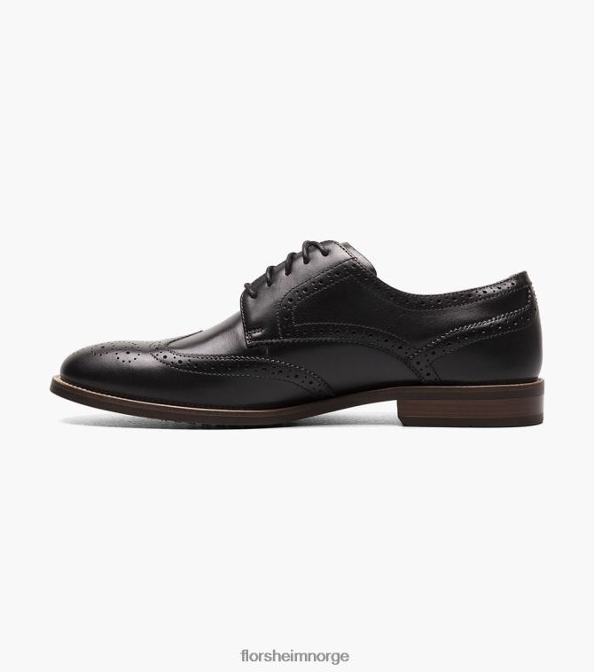nei Florsheim menn fottøy rucci vingetip oxford svart 08PX6252
