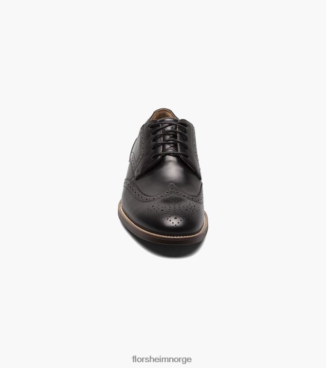 nei Florsheim menn fottøy rucci vingetip oxford svart 08PX6252