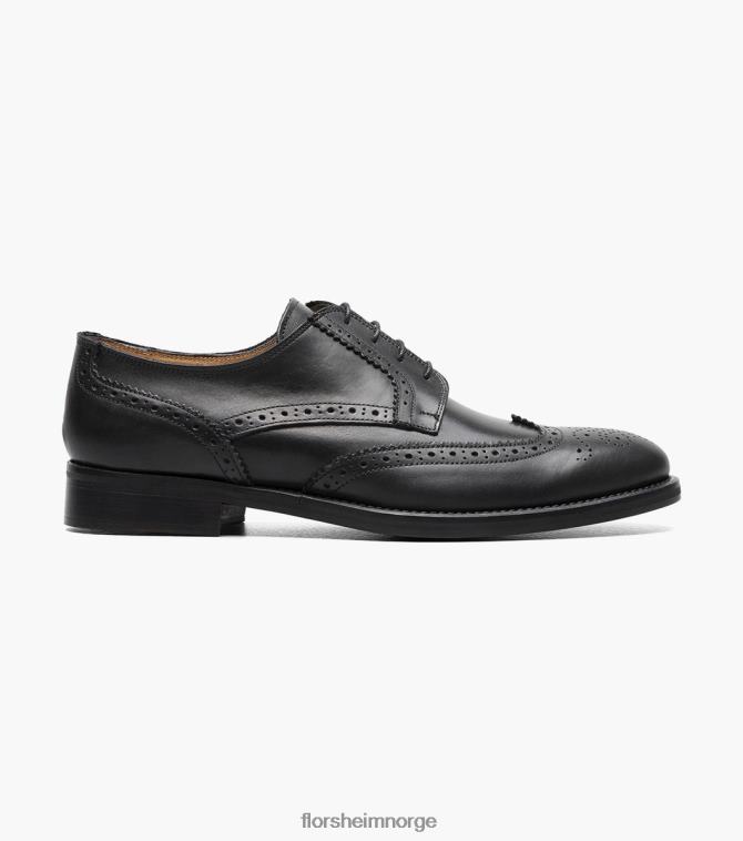 nei Florsheim menn fottøy russell vingespiss perf oxford svart 08PX62215