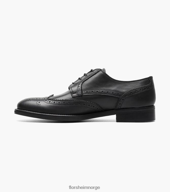 nei Florsheim menn fottøy russell vingespiss perf oxford svart 08PX62215