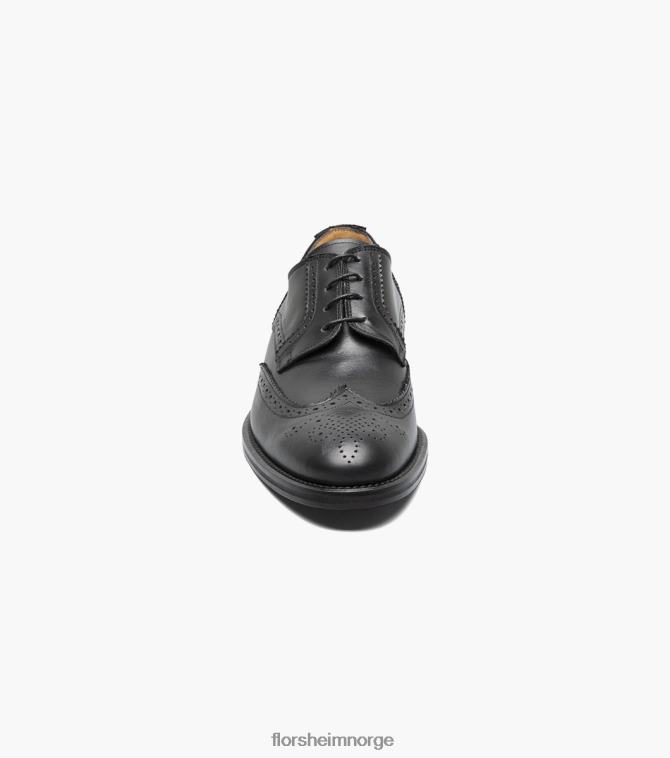 nei Florsheim menn fottøy russell vingespiss perf oxford svart 08PX62215