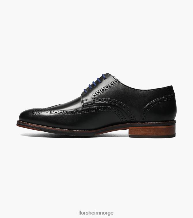 nei Florsheim menn fottøy salerno vingetip oxford svart 08PX62251