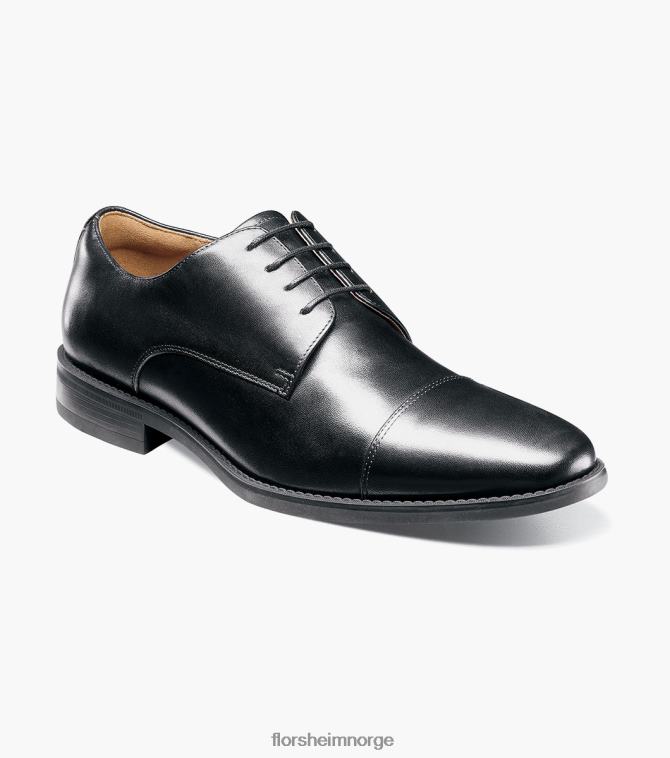 nei Florsheim menn fottøy santucci cap toe oxford svart 08PX62159