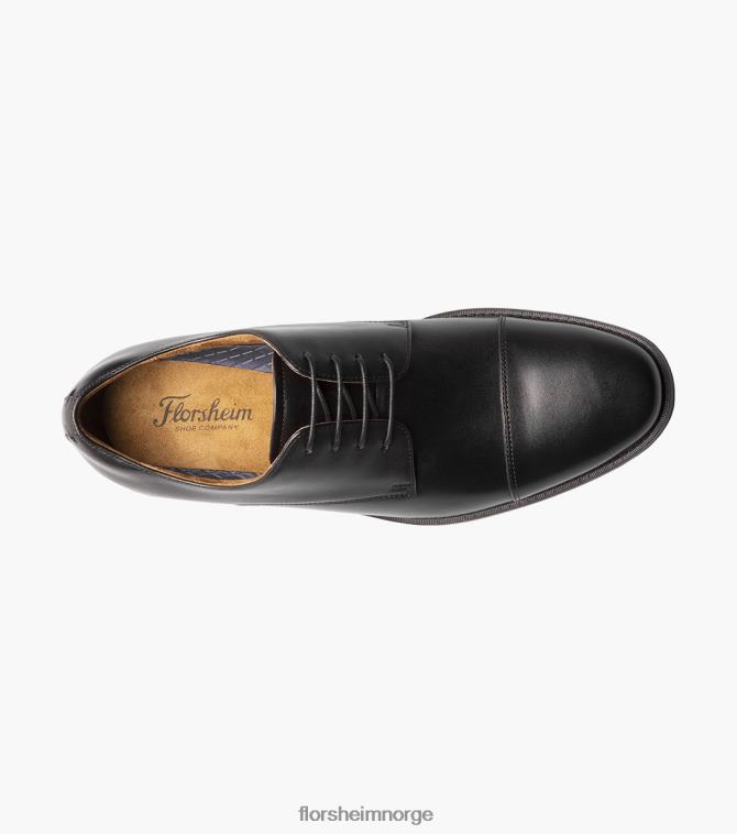 nei Florsheim menn fottøy santucci cap toe oxford svart 08PX62159
