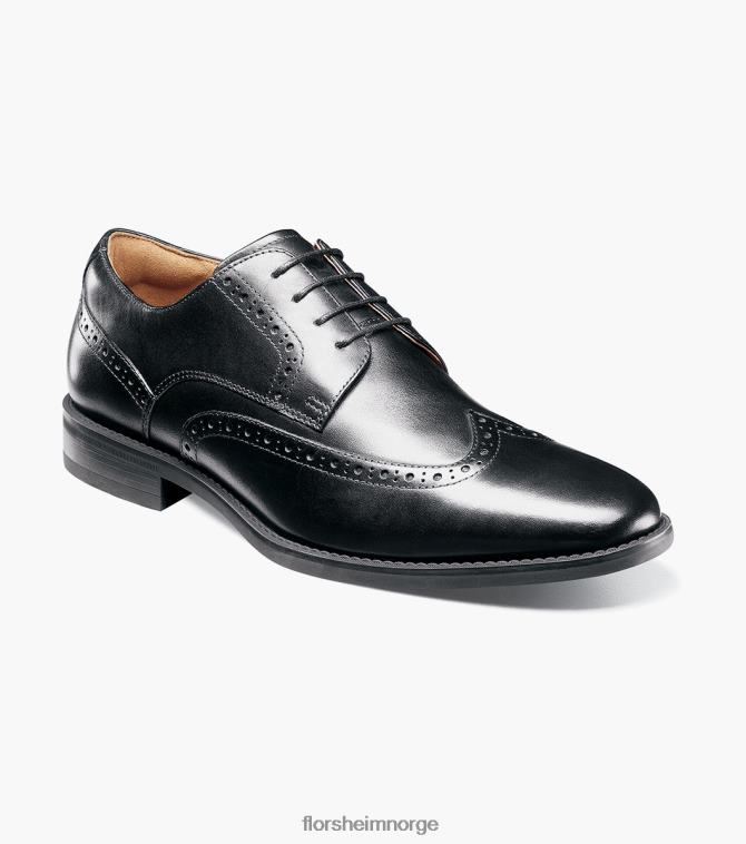 nei Florsheim menn fottøy santucci vingespiss oxford svart 08PX62160