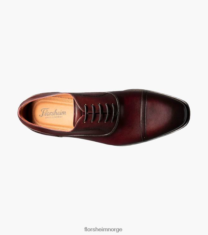 nei Florsheim menn fottøy sorrento cap toe oxford burgunder 08PX62143