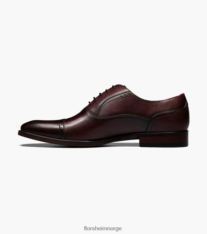 nei Florsheim menn fottøy sorrento cap toe oxford burgunder 08PX62143