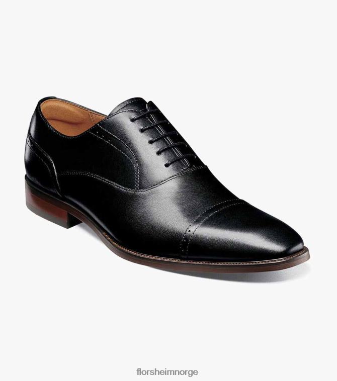 nei Florsheim menn fottøy sorrento cap toe oxford svart 08PX62144