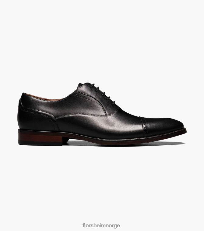 nei Florsheim menn fottøy sorrento cap toe oxford svart 08PX62144