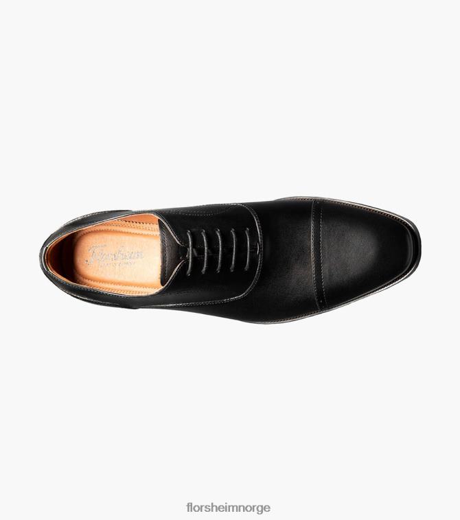 nei Florsheim menn fottøy sorrento cap toe oxford svart 08PX62144