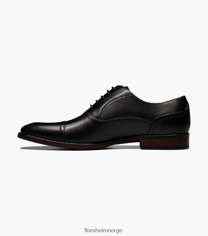 nei Florsheim menn fottøy sorrento cap toe oxford svart 08PX62144