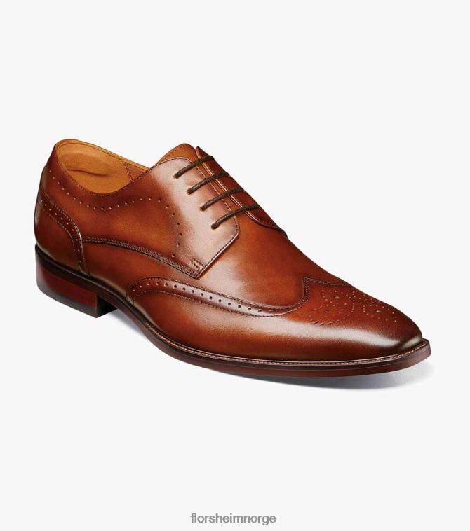 nei Florsheim menn fottøy sorrento vingetip oxford konjakk 08PX62148