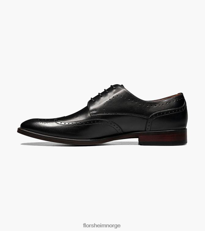 nei Florsheim menn fottøy sorrento vingetip oxford svart 08PX62147