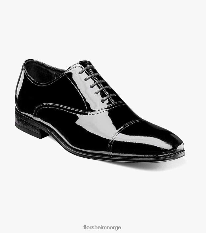 nei Florsheim menn fottøy tux cap toe oxford svart patent 08PX62235