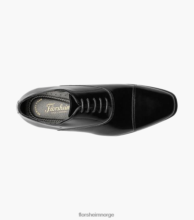 nei Florsheim menn fottøy tux cap toe oxford svart patent 08PX62235