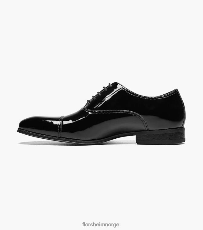 nei Florsheim menn fottøy tux cap toe oxford svart patent 08PX62235