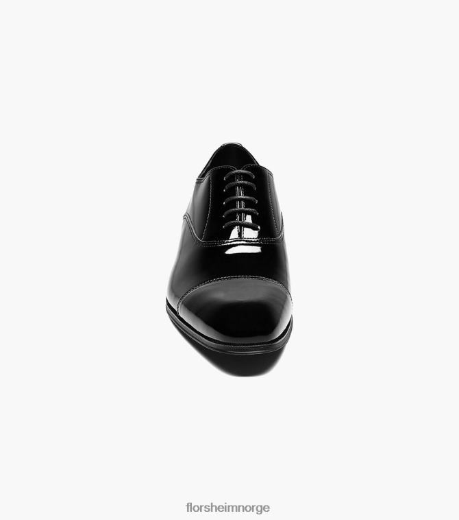 nei Florsheim menn fottøy tux cap toe oxford svart patent 08PX62235