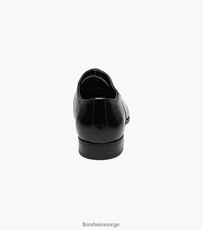 nei Florsheim menn fottøy tux cap toe oxford svart patent 08PX62235