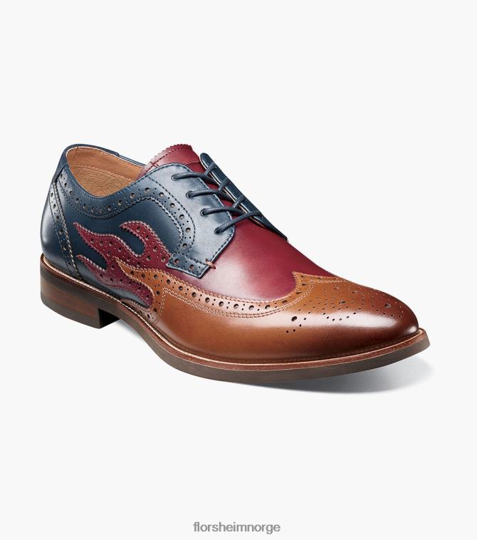 nei Florsheim menn fottøy uptown krydret vingetipp oxford cognac multi 08PX62110
