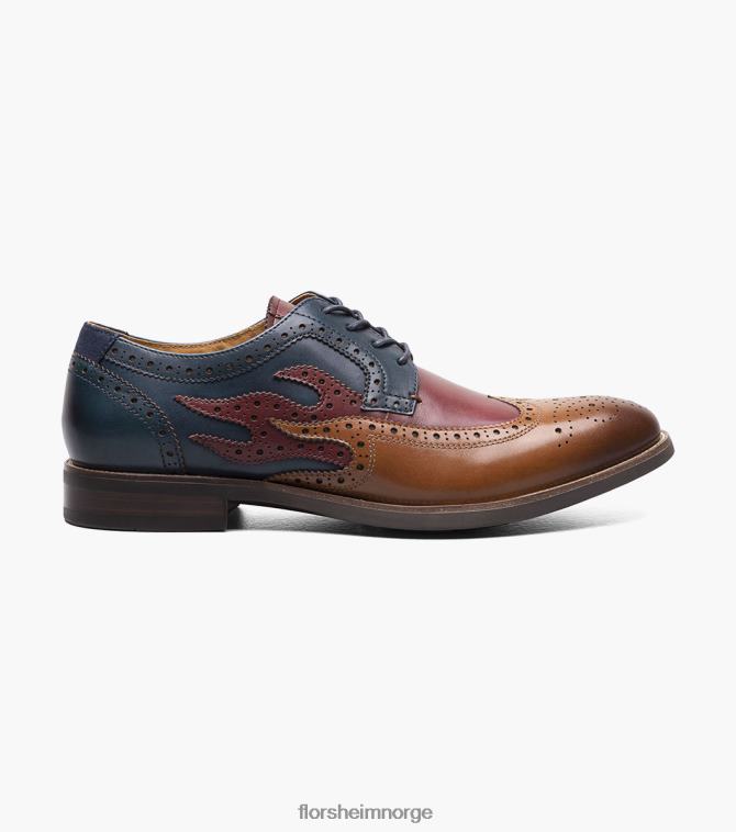 nei Florsheim menn fottøy uptown krydret vingetipp oxford cognac multi 08PX62110