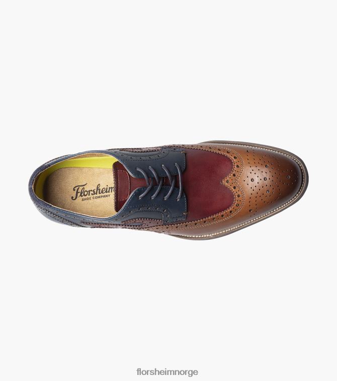nei Florsheim menn fottøy uptown krydret vingetipp oxford cognac multi 08PX62110