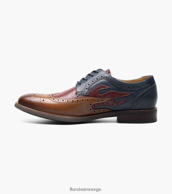 nei Florsheim menn fottøy uptown krydret vingetipp oxford cognac multi 08PX62110