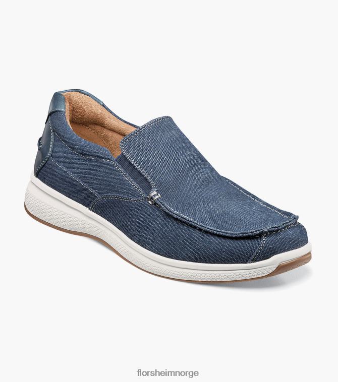 nei Florsheim menn fottøy great lakes canvas moc toe slip on marinen 08PX62382