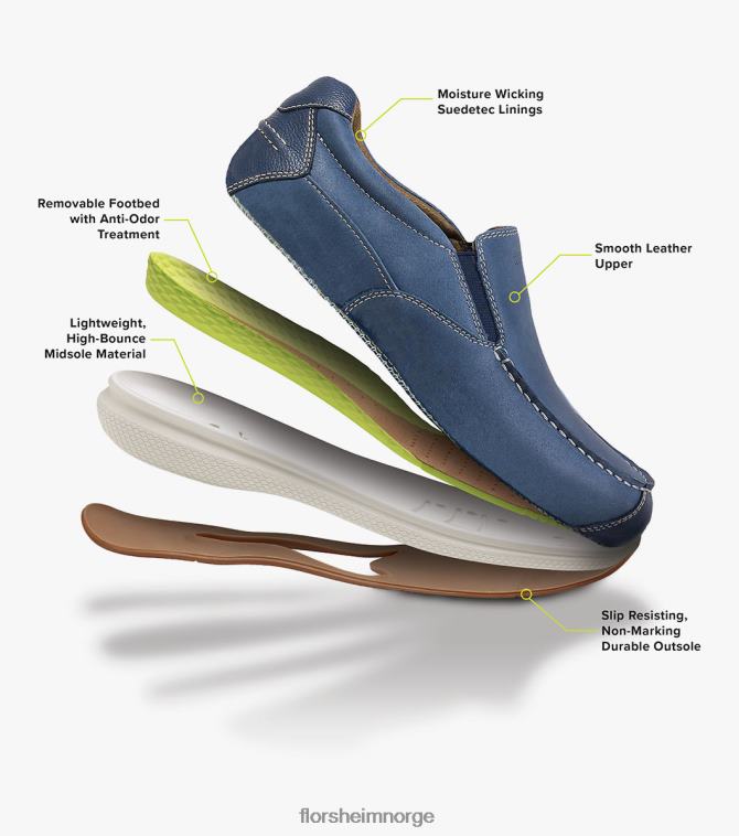 nei Florsheim menn fottøy great lakes canvas moc toe slip on marinen 08PX62382