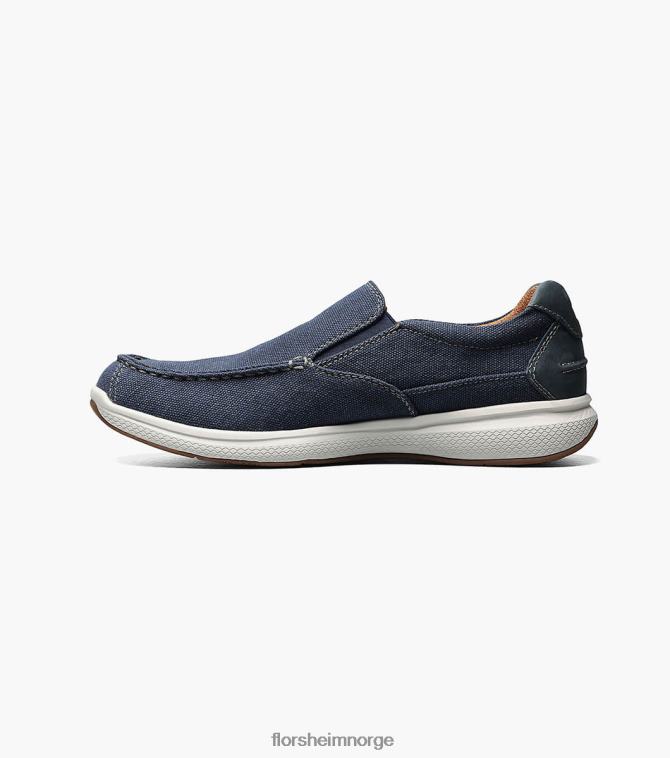 nei Florsheim menn fottøy great lakes canvas moc toe slip on marinen 08PX62382