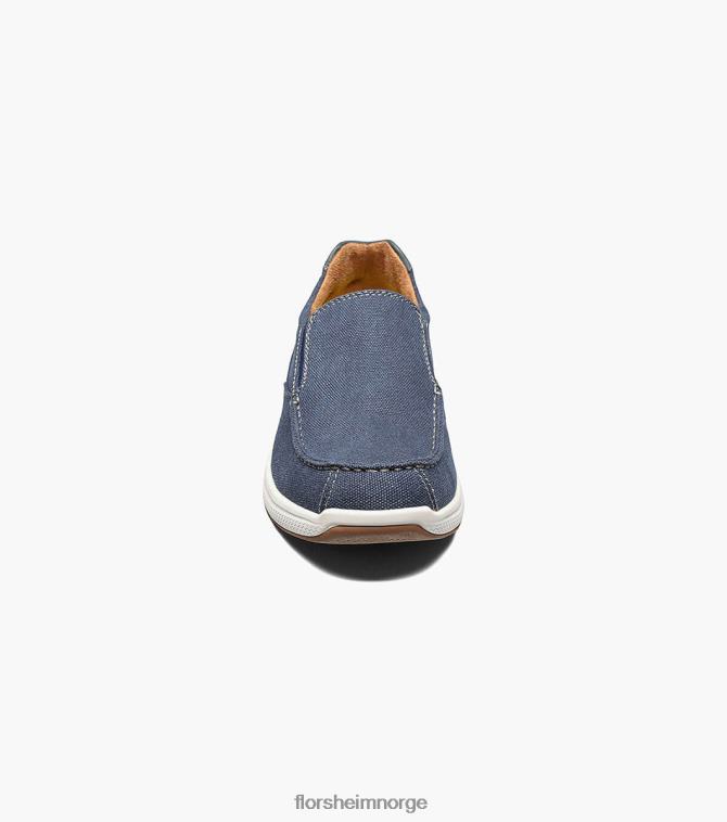 nei Florsheim menn fottøy great lakes canvas moc toe slip on marinen 08PX62382