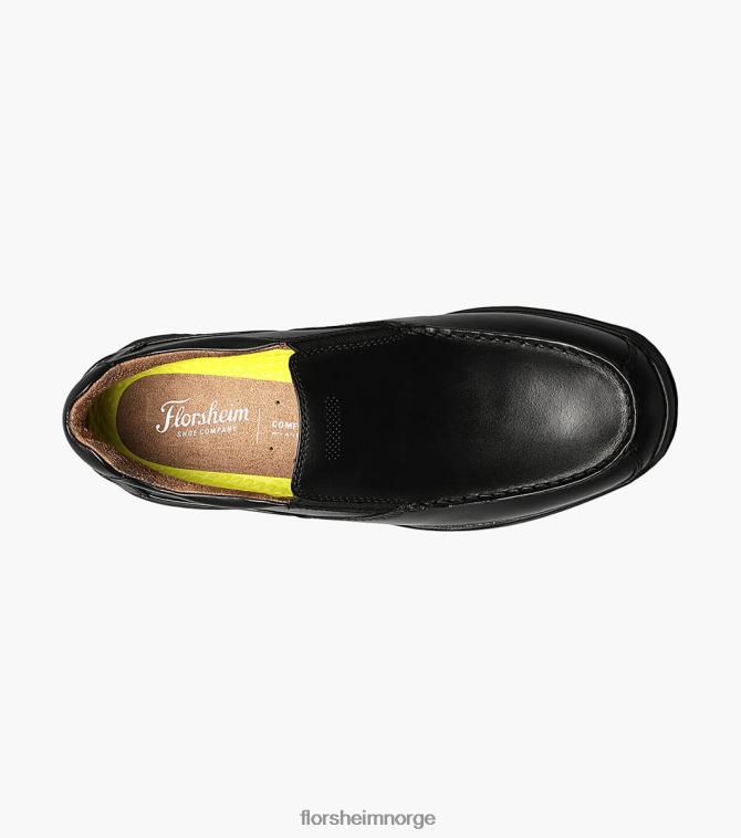 nei Florsheim menn fottøy great lakes moc toe slip på svart 08PX62360
