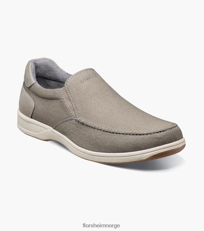 nei Florsheim menn fottøy lakeside canvas moc toe slip on grå 08PX628