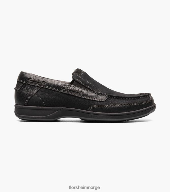 nei Florsheim menn fottøy lakeside moc toe slip på svart 08PX62364