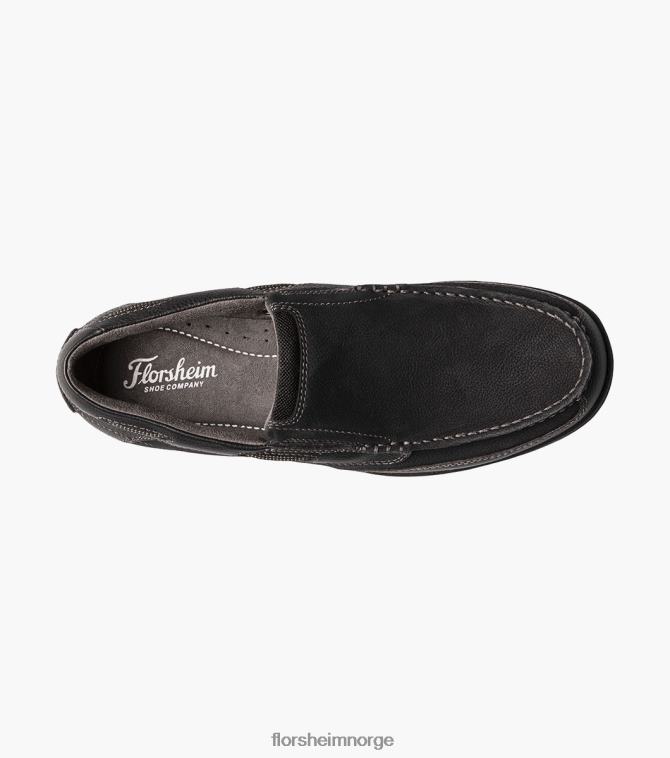 nei Florsheim menn fottøy lakeside moc toe slip på svart 08PX62364
