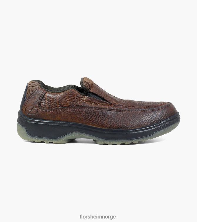 nei Florsheim menn fottøy lucky work composite toe moc toe slip on brun 08PX62421
