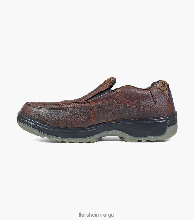 nei Florsheim menn fottøy lucky work composite toe moc toe slip on brun 08PX62421